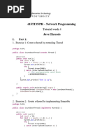 61FIT3NPR - W04 Tut Java Threads