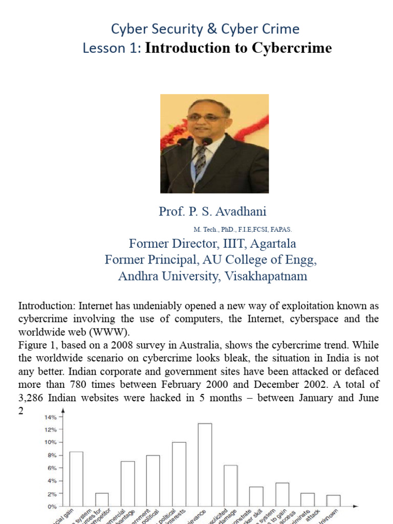 Chapter 1 - Cyber Security | PDF | Cybercrime | Security