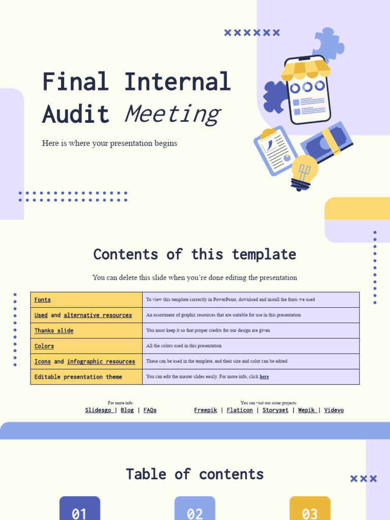 Final Internal Audit Meeting By Slidesgo Pdf Planets Saturn