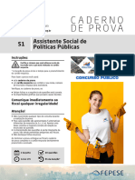 Caderno de Prova: S1 Assistente Social de Políticas Públicas