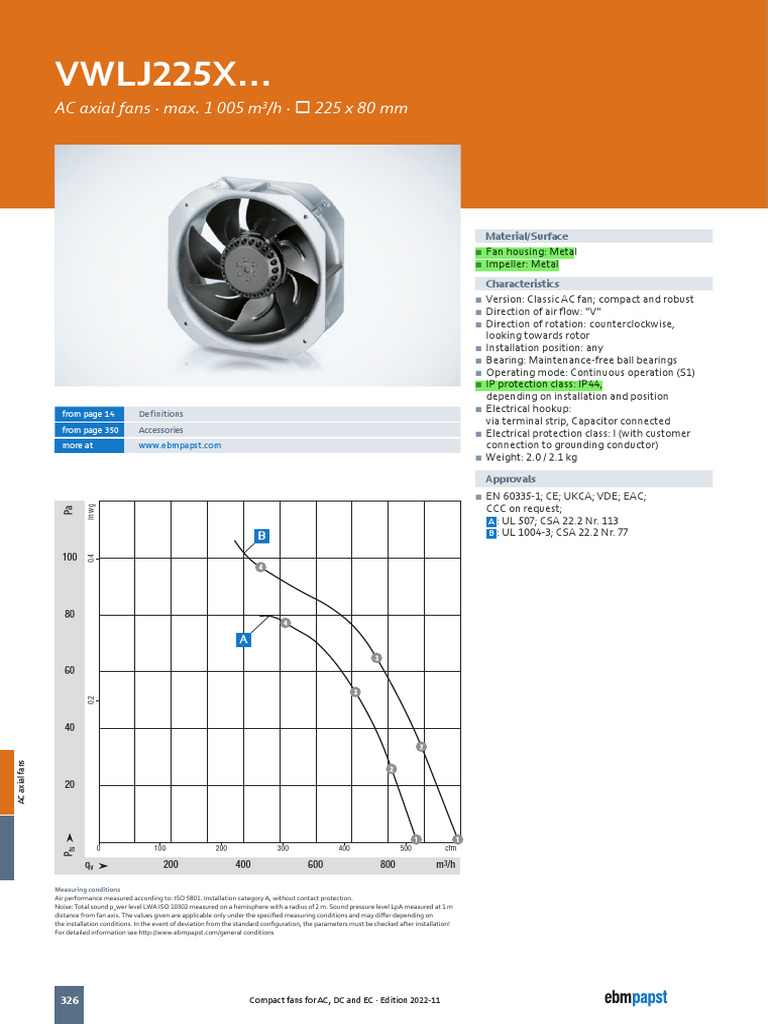 Fan PC300 | PDF | Alternating Current | Physical Quantities