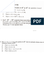 Lista 1 Exercício Álgebra Linear - Transformações Lineares