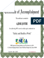 Certificate of Accomplishment: Ajish Jothi