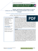 Knowledge, Attitudes, and Practices of Prevention of Covid-19 Among The Staff of The Dalal Xel Mental Health Center in Thies (Senegal)