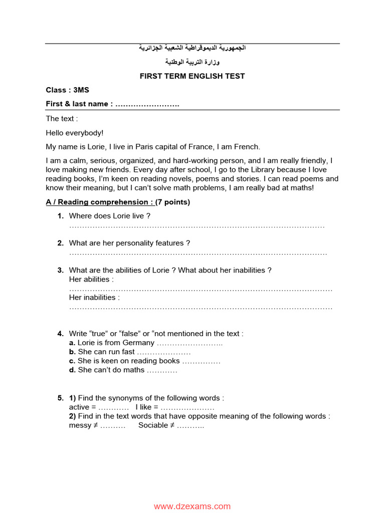 sujet-d-anglais-3am-1er-trimestre-pdf