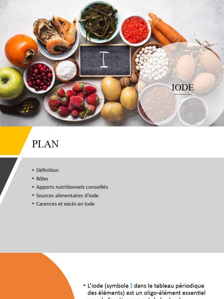 Importance de l'iode et ses sources | PDF | Thyroïde | Système endocrinien
