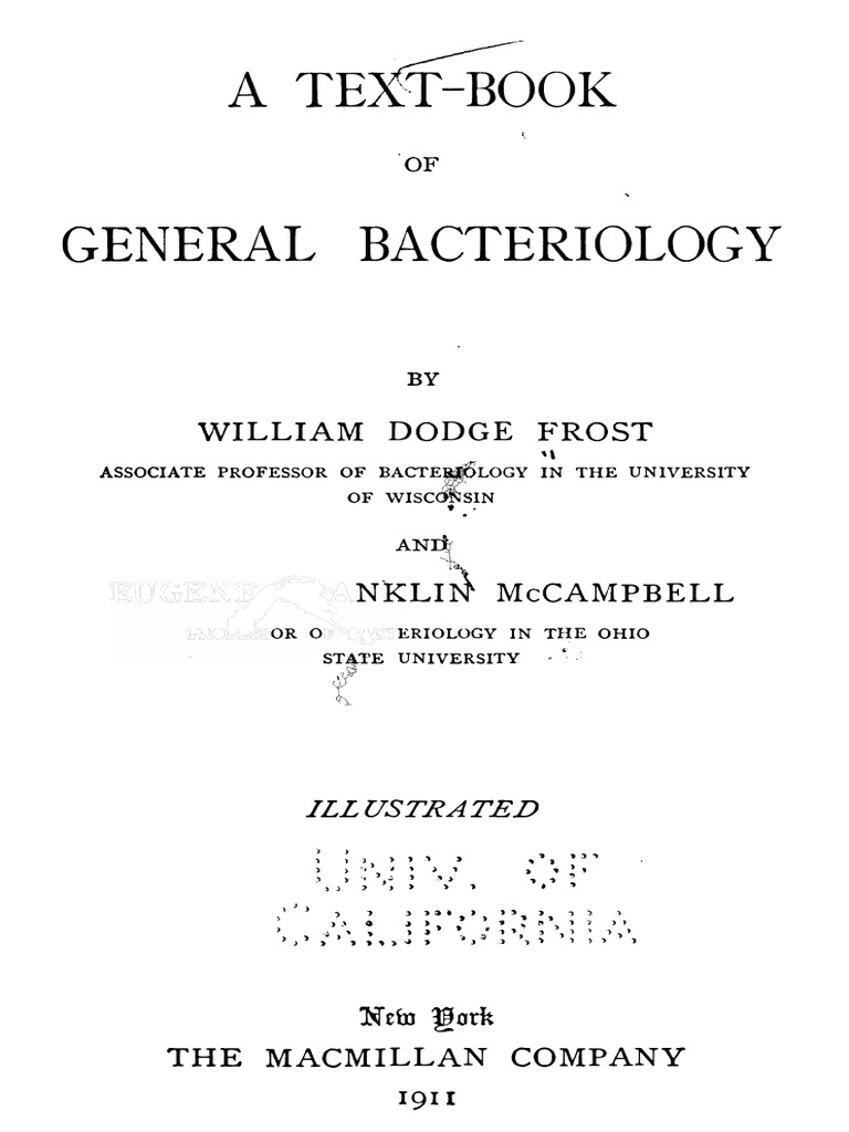 A Textbook of General Bacteriology PDF