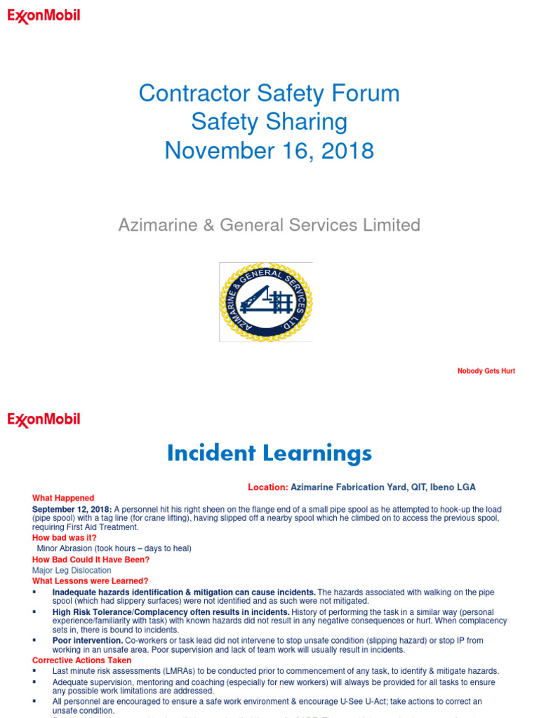 Appendix 15 - Details of Incident Investigation in Last 3 Years | PDF ...