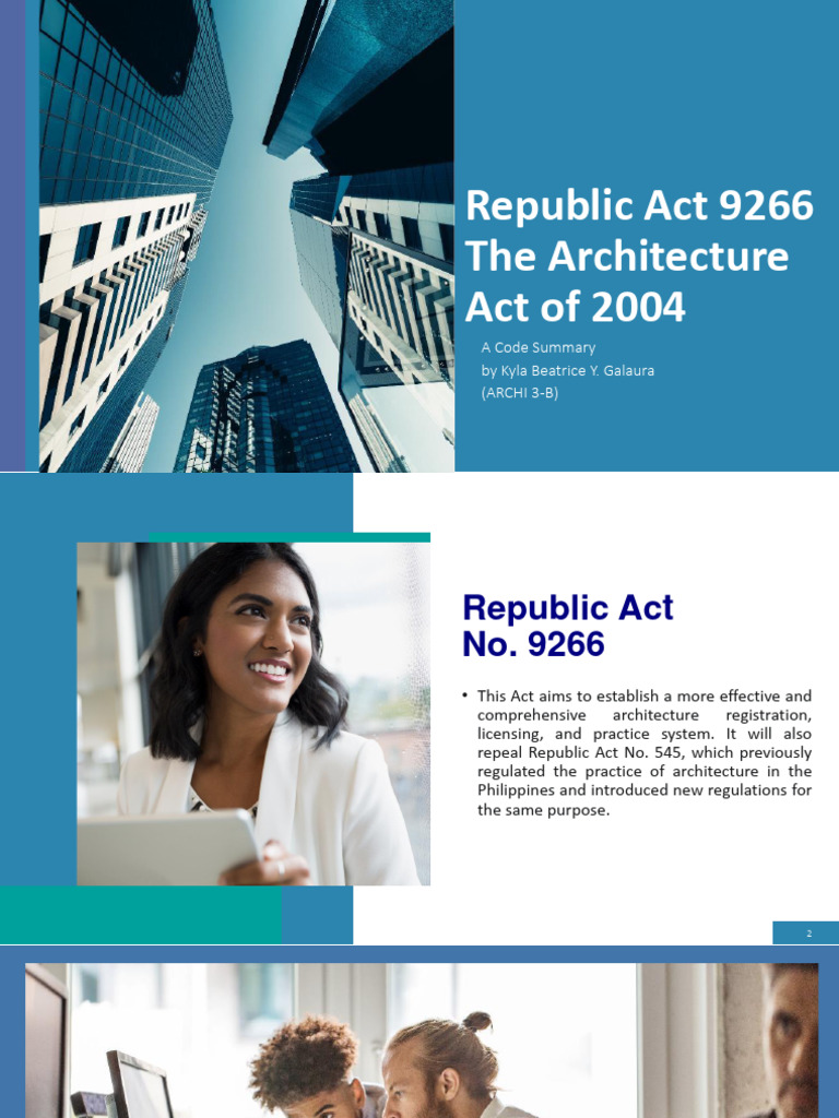 GALAURA - Prelim Code Summary RA 9266 | PDF | Licensure | Architect