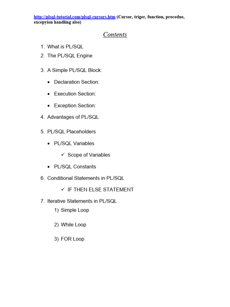PL SQL | PDF | Pl/Sql | Sql