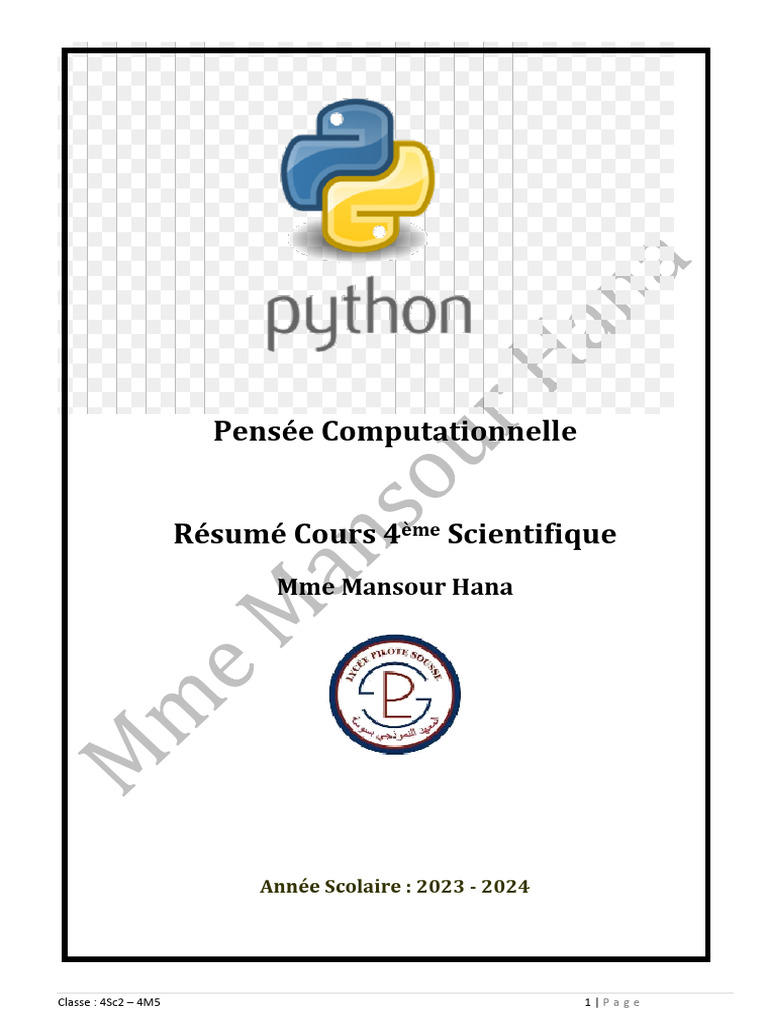 Structures de données en Python | PDF | Paramètre (Programmation ...