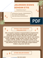 Menjalankan Bisnis Dengan Etis - KLP 5