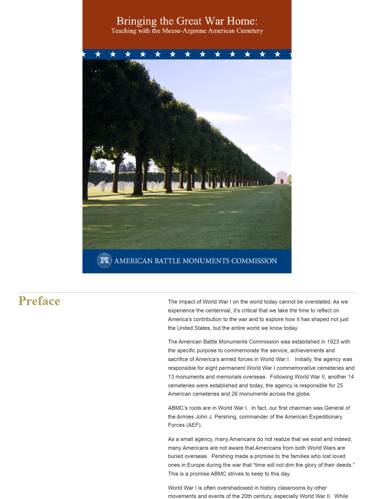 Preface And Acknowledgements 3 Pdf World War I John J Pershing