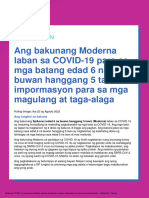 Ang Bakunang Moderna Laban Sa Covid 19 para Sa Mga Batang Edad 6 Na Buwan Hanggang 5 Taon Impormasyon para Sa Mga Magulang at Taga Alaga