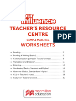 Your Infleunce A2 Worksheets UNITS 5&6