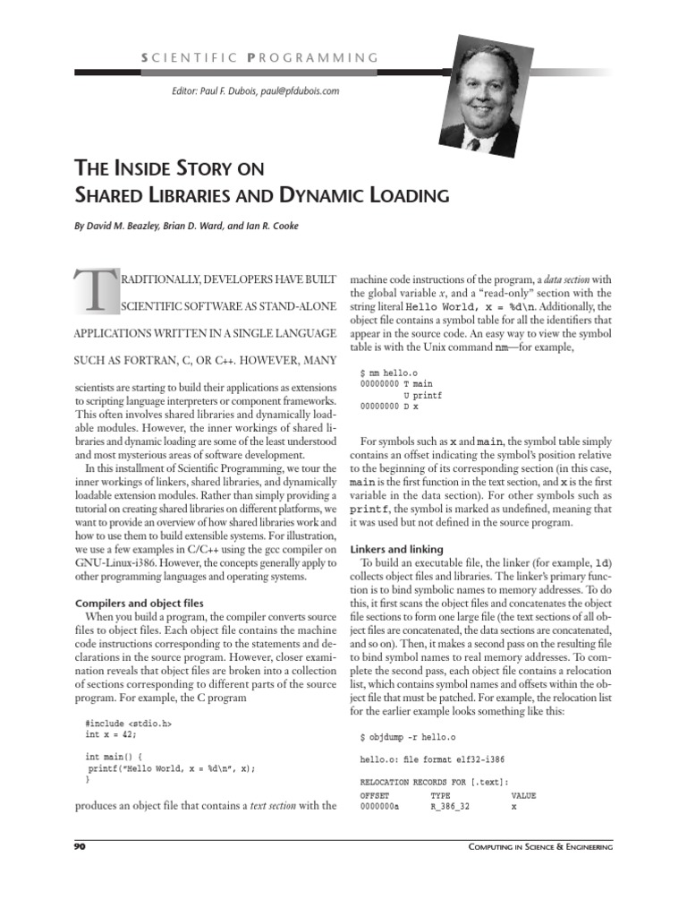 The Inside Story On Shared Libraries and Dynamic Loading | PDF ...