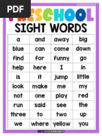 Basic Sight Words Grade 2 | PDF