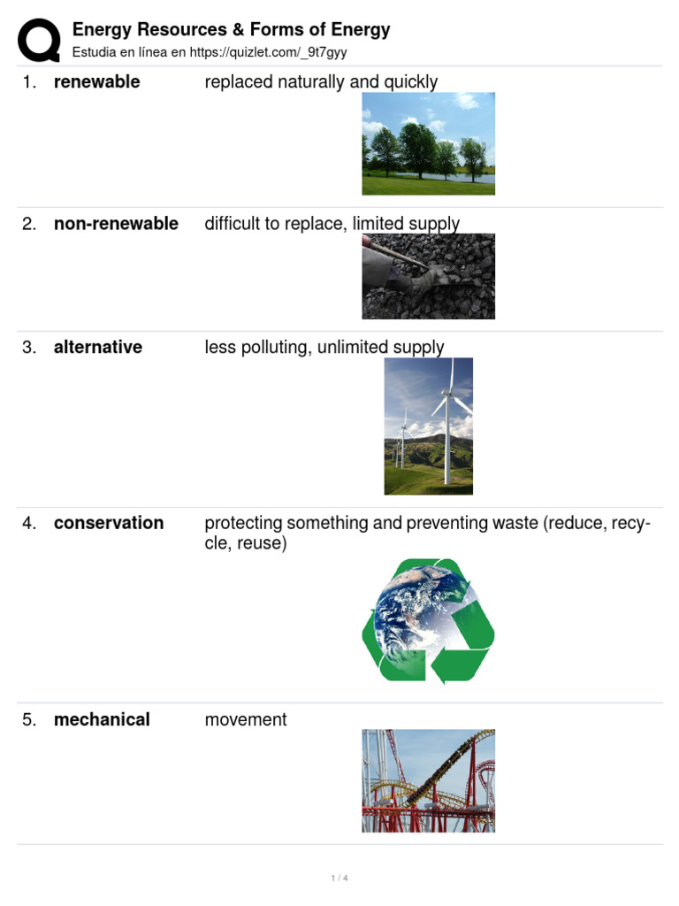 Energy Resources & Forms of Energy PDF
