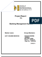 Banking Management System Project Report