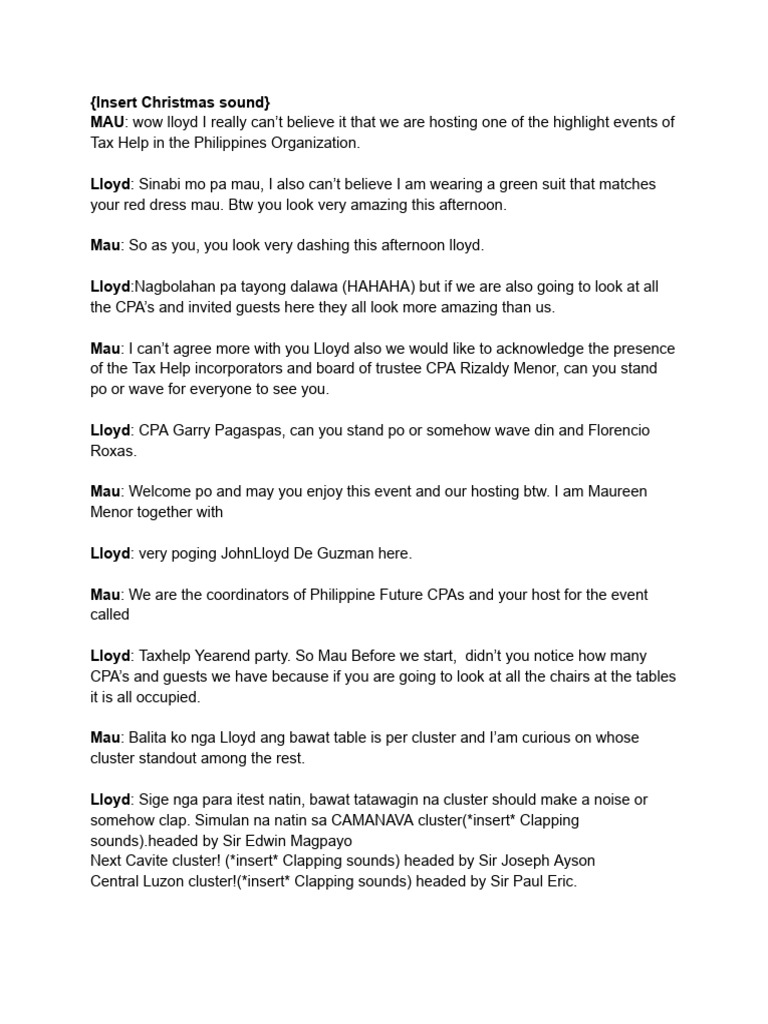 Tax Help Yearend Party Highlights | PDF