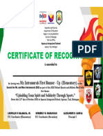 Certificates - Mr. & Miss Intramurals - Recognition