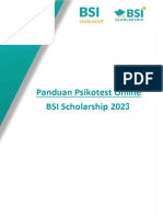 Panduan Psikotest Online BSI Scholarship 2023