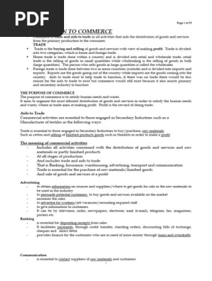 DISTINCTION IN COMMERCE