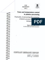 Fume and Temperature Control in Plastics Processing - Practicality of Preventing The Evolution of Plastic Process Fume Through Temperature Control