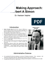 Decision Making Approach - Herbert A Simon