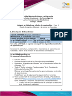 Guía de Actividades y Rúbrica de Evaluación - Unidad 1 - Paso 2 - El País, La Nación, El Estado y La Norma en Colombia