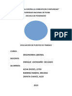 Evaluacion de Postura de Trabajo