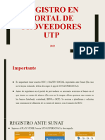 Registro en Portal de Proveedores Utp