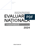 Evaluarea Nationala 2024. Matematica - Clasa 8 - Gabriel Popa, Adrian Zanoschi, Gheorghe Iurea, Dorel Luchian