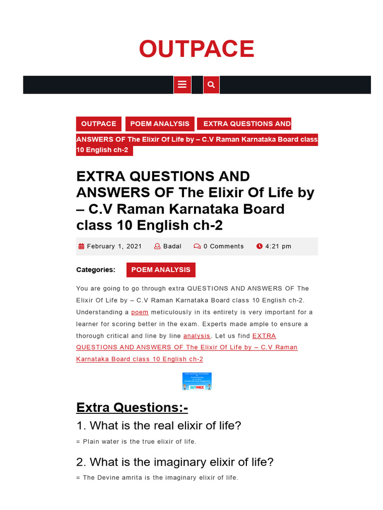 The Elixir of Life | PDF