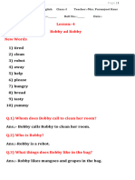 Worksheet 8 - Class-1 English