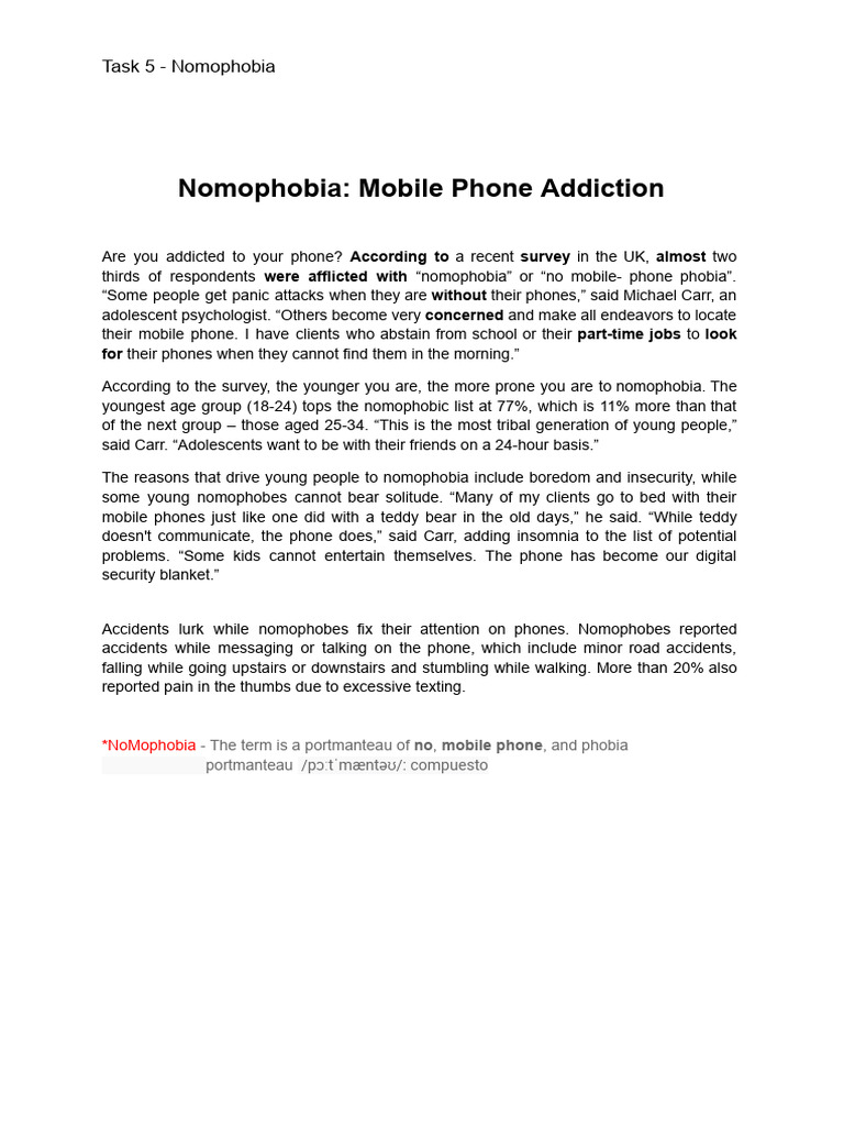 Nomophobia: Understanding Phone Separation Anxiety