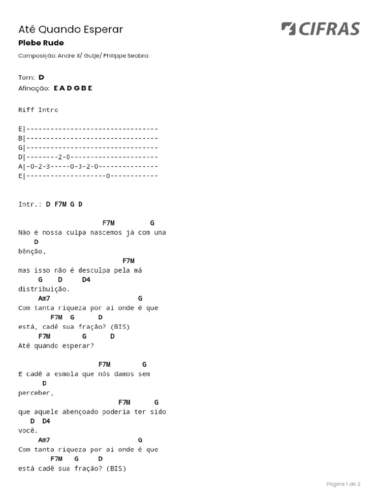 Plebe Rude - Ate Quando Esperar | PDF