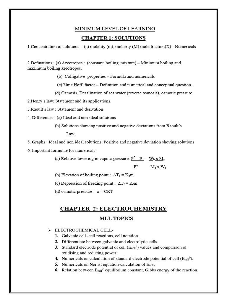 Minimum level of learning chapter 1 solutions pdf reaction rate