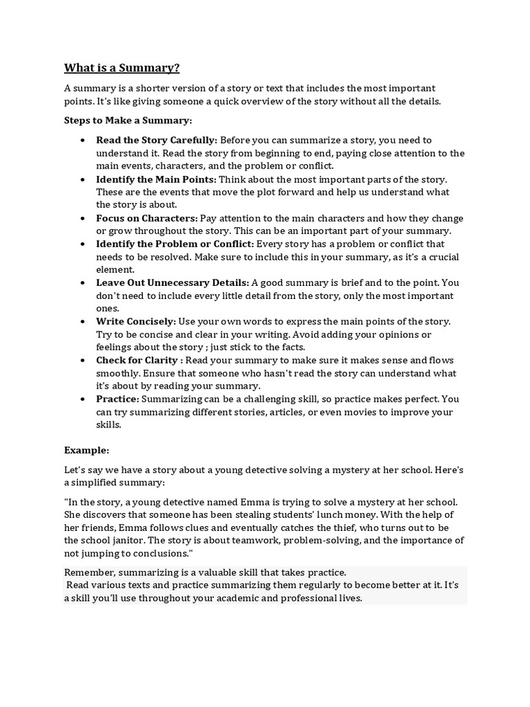 what-is-a-summary-pdf