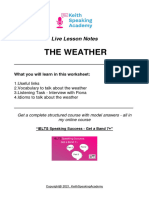 Weather - Lesson Notes