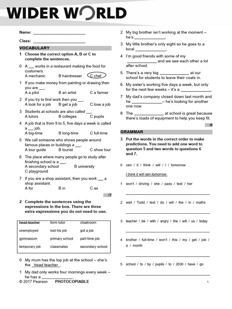 English Language Test for Students | PDF