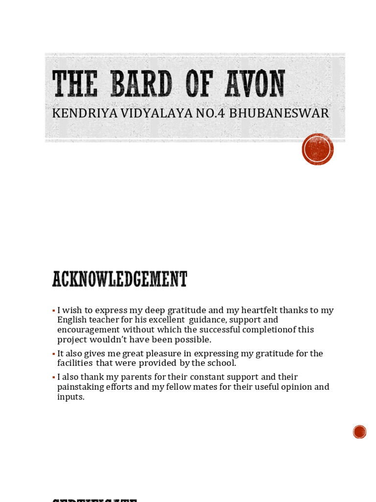 Bard of Avon PDF