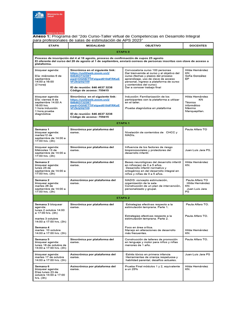 Programa Curso Madis Version 2 | PDF