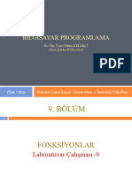 Lab - 9 - Bilgisayar Programlama