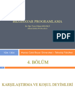 Bolum - Bilgisayar Programlama