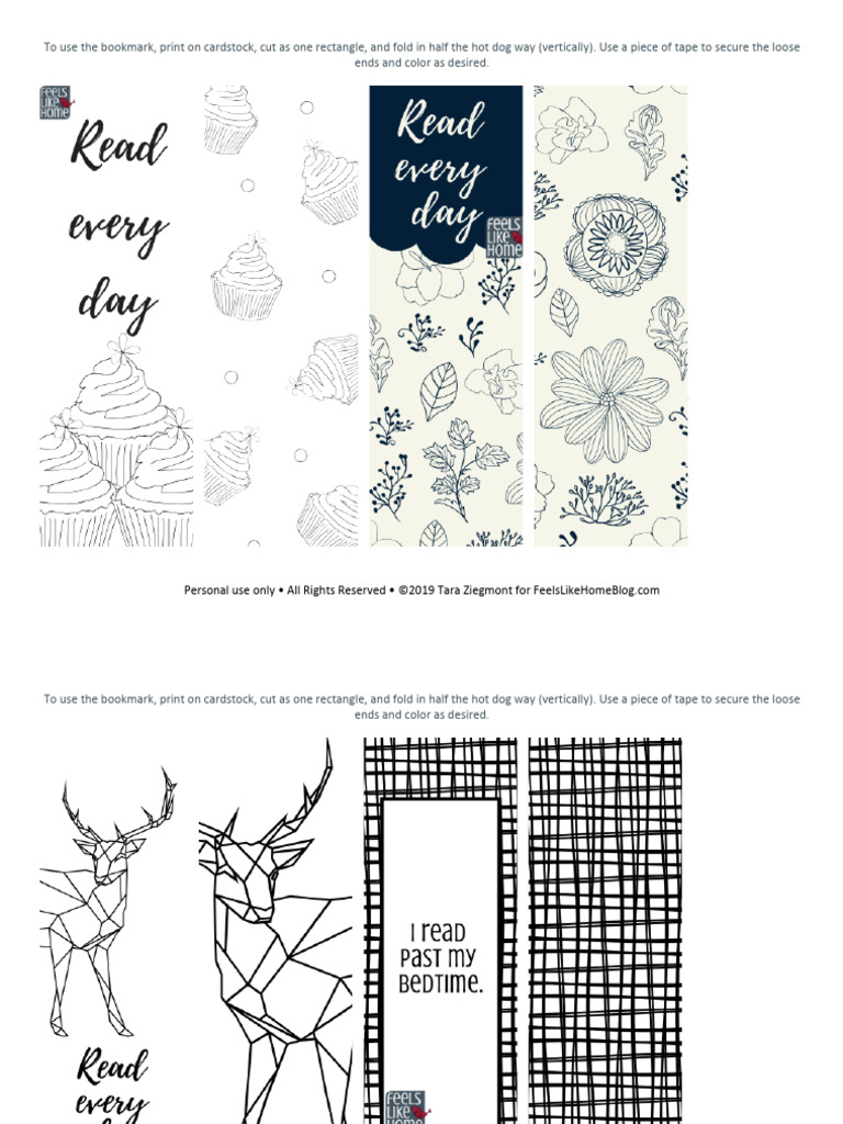 Free Printable Coloring Bookmarks Pdf