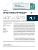Nefrología Latinoamericana: Evaluación de Un Programa de Actividad Física Intradialítica en Pacientes Con Hemodiálisis