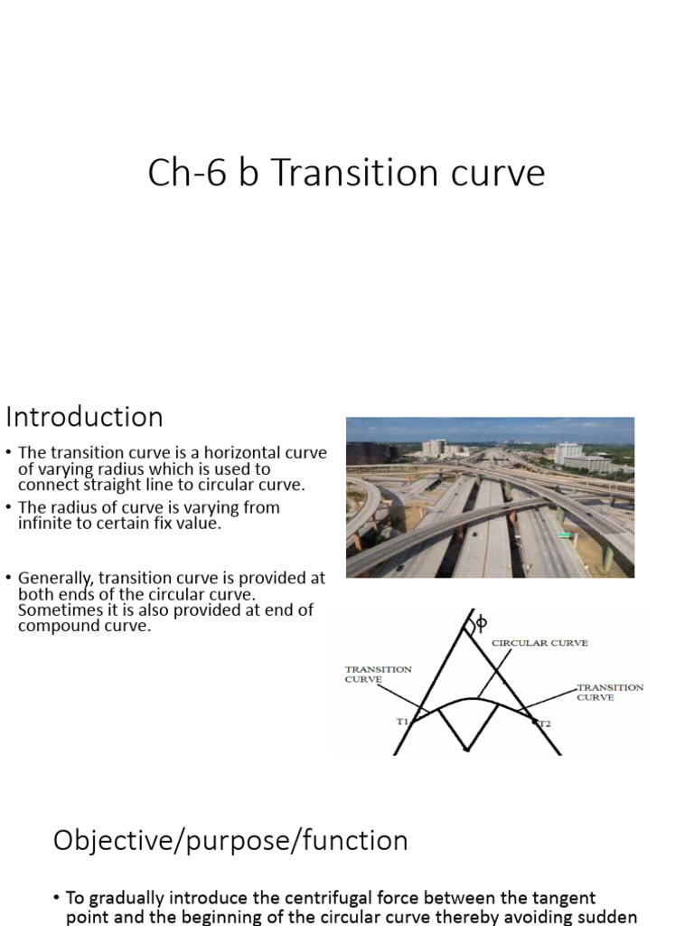Transition Curve in Highway Design | PDF | Tangent | Acceleration