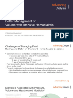 Recent Findings Better Management of Volume With Intensive Hemodialysis