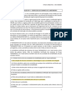 Ficha Trabalho Etica e Analitica Exames Anteriores SOLUCOES